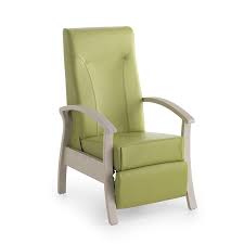 The chair tilt and lift levers are located on the right, beneath the chair, and the fixed armrests are padded for elbow relief. Stable And Relaxing Chair Reclining For Elderly People Idfdesign