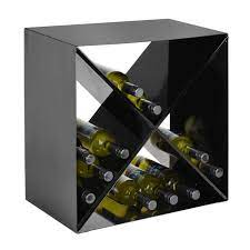 Metal Wine Rack System Cube Black