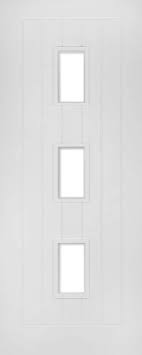Glazed White Primed Fire Door