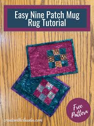 easy nine patch mug rug pattern
