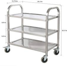 Maybe you would like to learn more about one of these? Buy Alpika 3 Tier Stainless Steel Utility Rolling Cart Kitchen Island Trolley Serving Catering Storage Cart With Locking Wheels Ideal For Kitchen Hotels Restaurants And Care Homes 72 X 82x 40 Cm Online