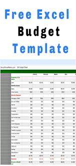 free excel monthly budget template to