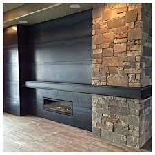 Hot Roll Steel Stone Fireplace And
