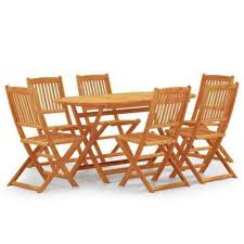 Wood Outdoor Patio Dining Furniture Set