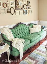 Makeover Monday Green Painted Sofa