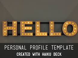 Personal Profile Template By Reusable Template
