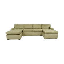 A sofa with a chaise is the best way to make sure that you can stretch out at the end of a long day. 86 Off Pottery Barn Pottery Barn Double Chaise Light Green Sectional Sofas