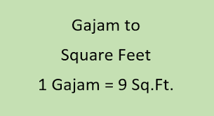 Gajam To Feet Or Gajam To Square Feet Sq Ft Land Area