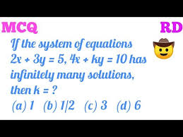 Equations 2x 3y 5 4x Ky 10