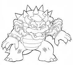 Mario first appeared as jumpman in the 1981 arcade game named donkey kong. Dangerous Bowser From Super Mario Bros Coloring Pages Super Mario Bros Coloring Pages Coloring Pages For Kids And Adults