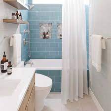 Blue Subway Tile Designs For Bathroom