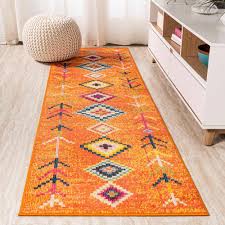 geometric runner rug