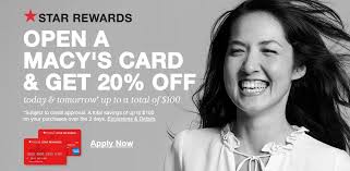 A previous macy's coupon gave $10 off orders of $25 and $20 off purchases $50 or more. Macy S Credit Card Deals Save Up To 100 On Your Purchase