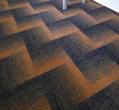 black zigzag nylon carpet tile