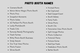 445 photo booth names ideas that will