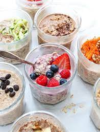 overnight oats 8 flavors for meal prep