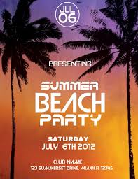 Summer Beach Party Poster Flyer Design Template Party