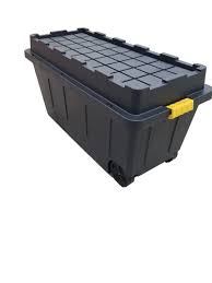 black heavy duty rolling tote with