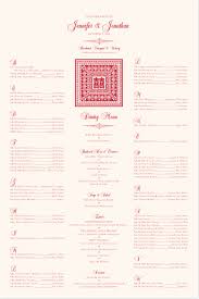 Double Happiness Orient Pattern Custom Wedding Seating Chart