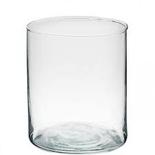 Round Glass Vase Clear Glass Cylinder