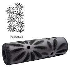 Poinsettia Textured Foam Roller Cover