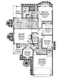 Narrow Lot French Country House Plan