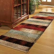 multicolor indoor stripe runner rug