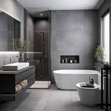 minimalist grey bathroom ideas for