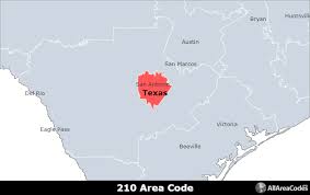 210 area code location map time zone