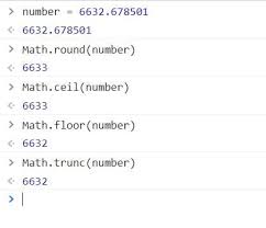 math floor math ceil match trunc
