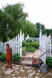 Garden Entrance White Picket Fence
