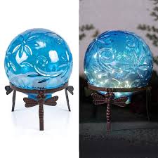 Blue Glass Led Gazing Globe