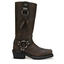 Harley Davidson Womens Fenmore Boots Brown Leather In