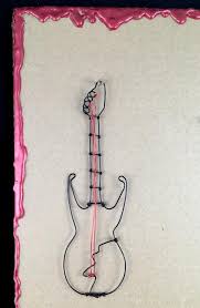 mini wire guitar for wall ot shelf
