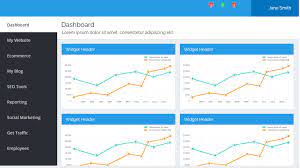 simple dashboard using html and css