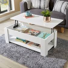 Grey Wooden Coffee Table With Lift Up