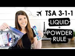 liquid powder rule for carry on bag