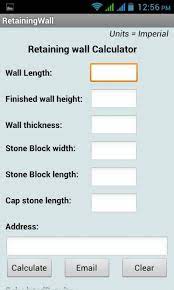 Retaining Wall Calculator