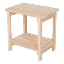 Side Table Rectangular Cedar Wood End