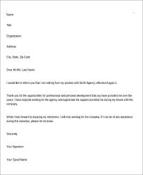 10 Sample Retirement Resignation Letters Pdf Word Apple Pages