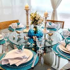 turquoise table dining table decor