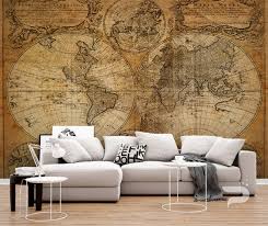 Vintage Map Of The World Wall Mural