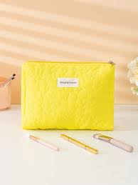 1pc yellow cosmetic bag with large