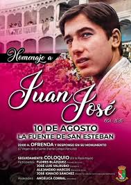 Homenaje al torero Juan José el 10 de agosto en La Fuente de San Esteban ✔️
