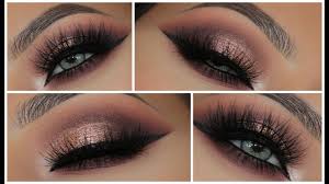 glamorous pink metallic smokey eye