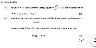 The Exponential Decay Equation Dn Dt
