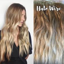 Blonde Halo Hair Extensions Medium Blonde Hair Ombre Blonde Hair Human Hair Extensions Flip In Hair Extensions Ocean Locks Hair