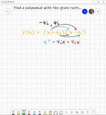 solved find a polynomial equation with