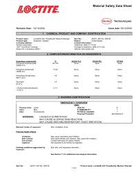 material safety data sheet loce