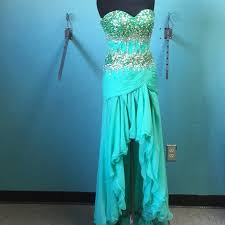 Seafoam Green Vienna Prom Size 6 Hi Low Dress New